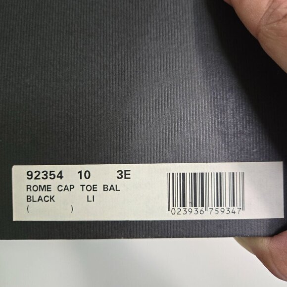 Florsheim Imperial Rome Cap Toe Black Leather Dress Shoes Size 10 - Picture 7 of 7